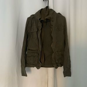 green multi layer jacket